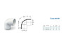 Imagen de CONEXION CODO 90° HH 40MM PVC CEMENTADO